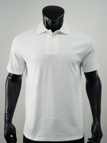 Plain Colour Poly Face Cotton Backing S/S Polo detail