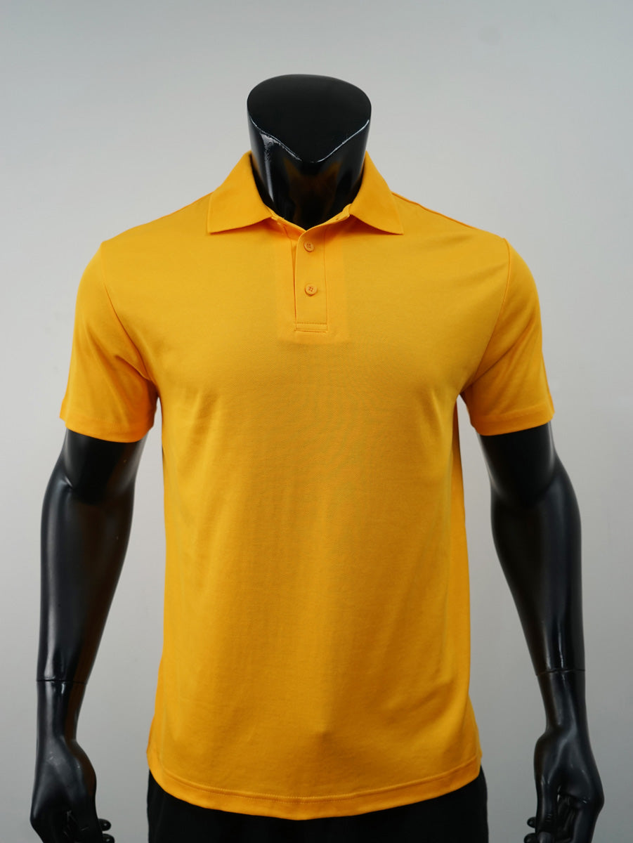 Plain Colour Poly Face Cotton Backing S/S Polo detail