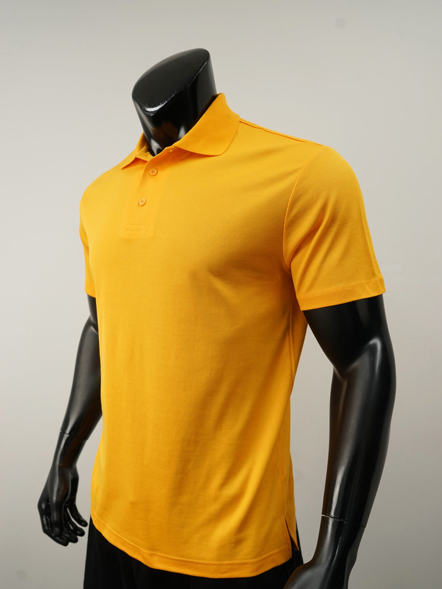 Plain Colour Poly Face Cotton Backing S/S Polo detail
