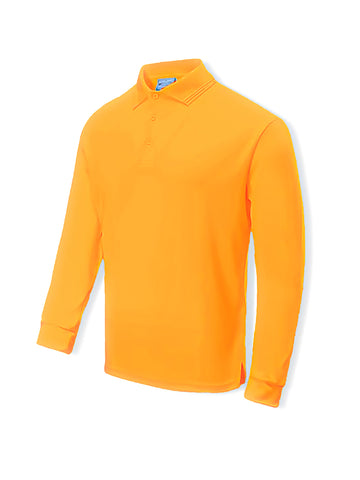 Unisex Adults Sun Smart Long Sleeve Polo in Gold