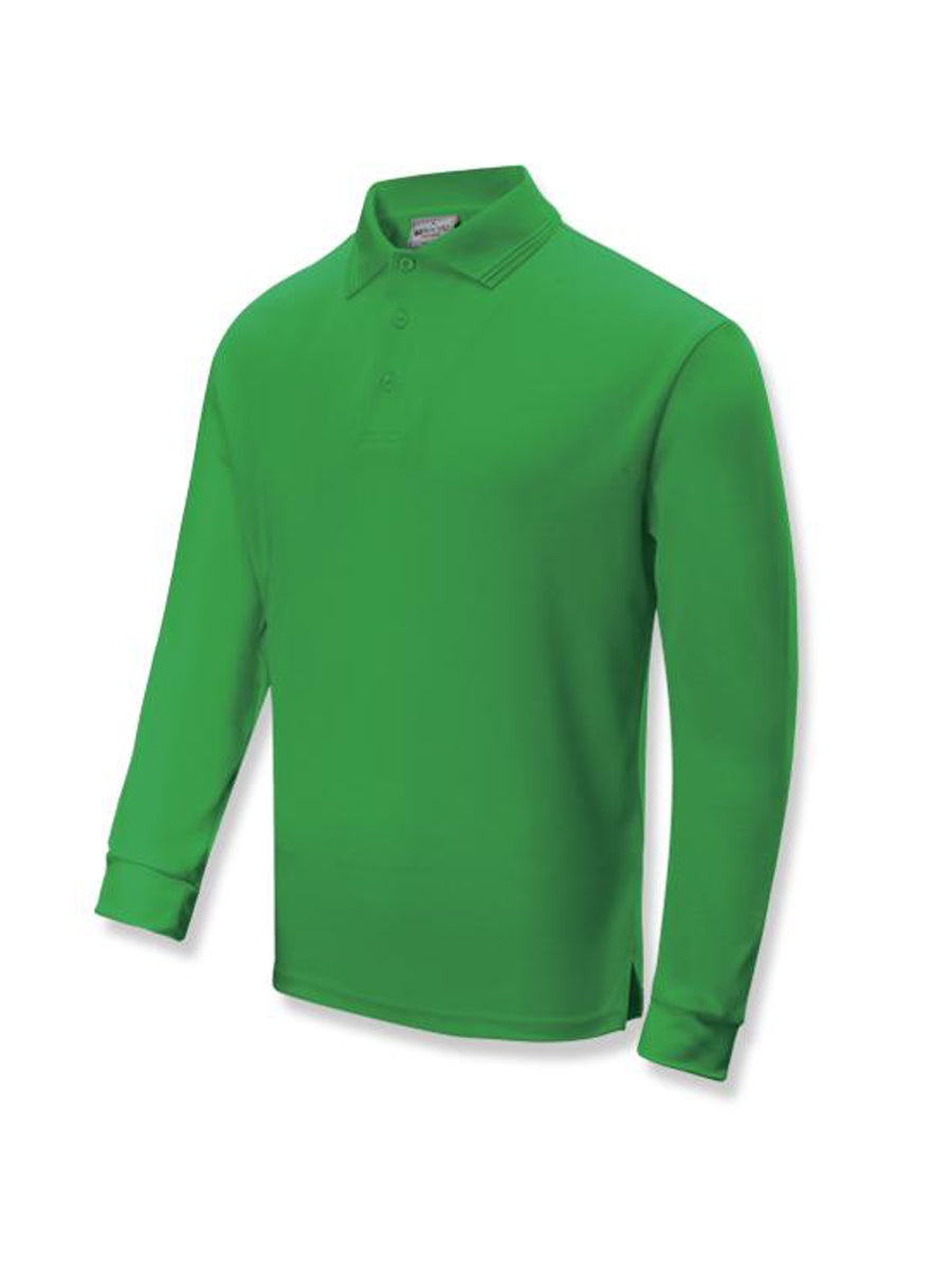 Unisex Adults Sun Smart Long Sleeve Polo in Green