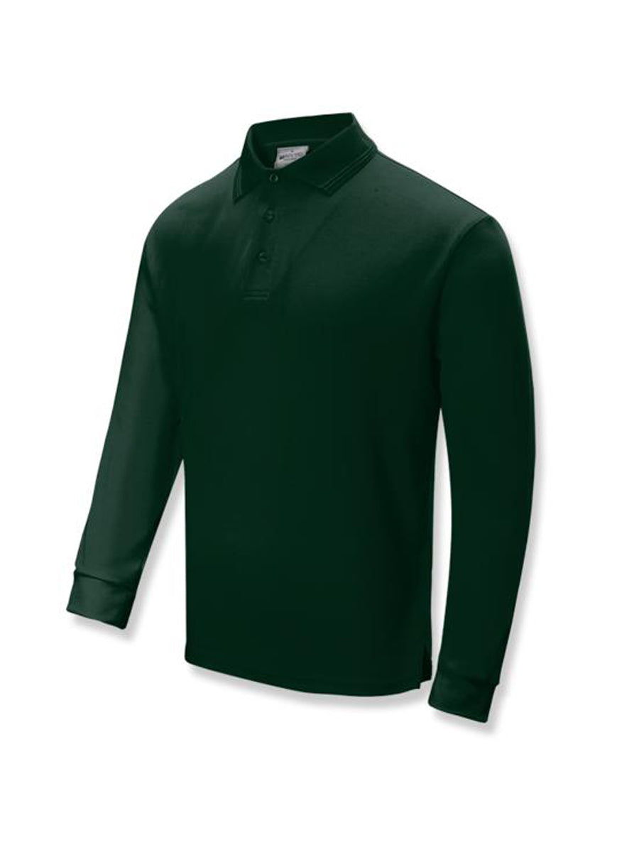 Kids Sun Smart Long Sleeve Polo in Bottle Green