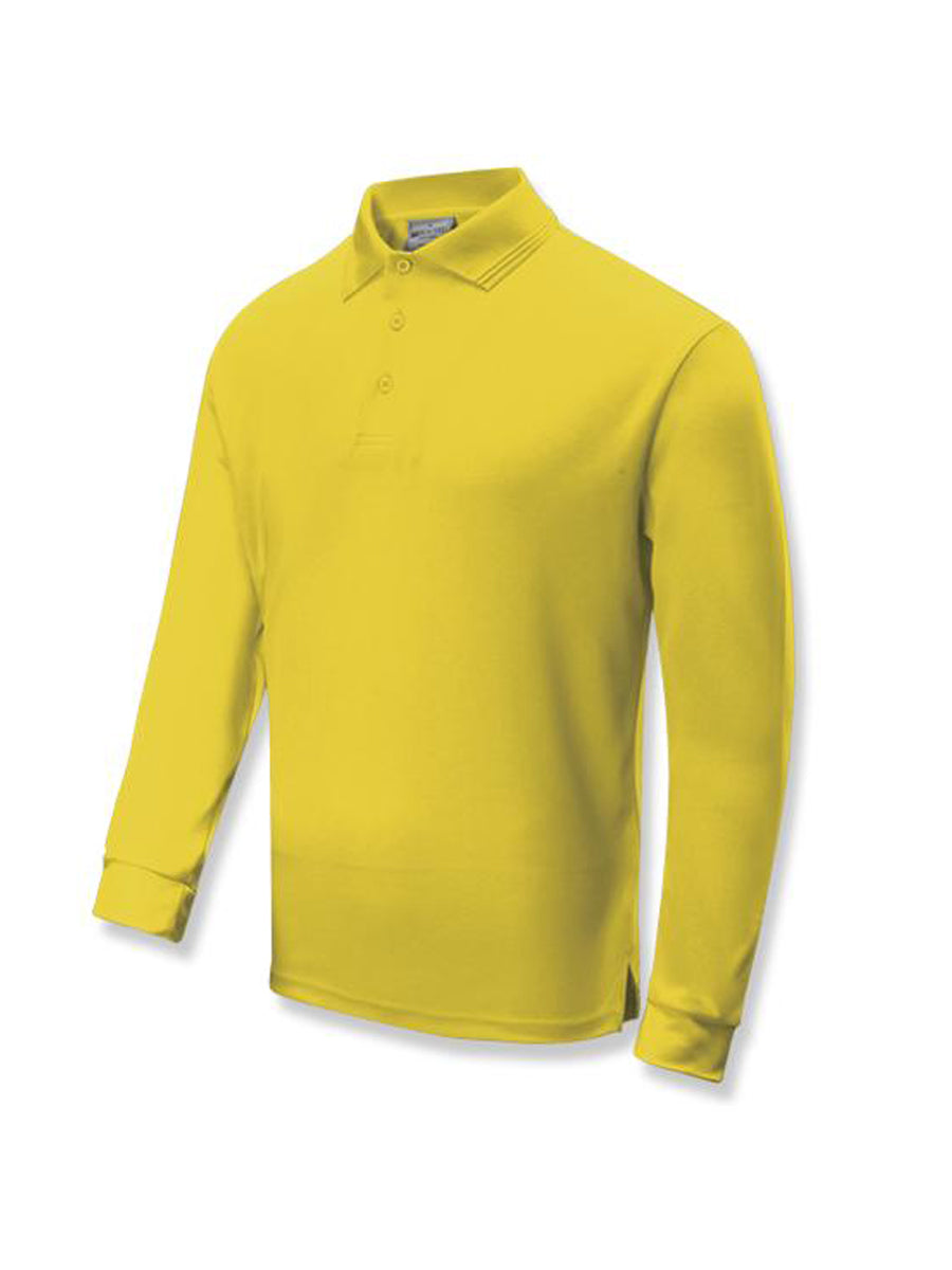 Kids Sun Smart Long Sleeve Polo in Yellow