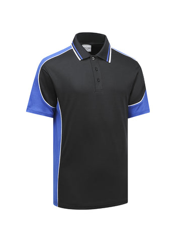 Kids Vertex Polo in Black/Royal/White