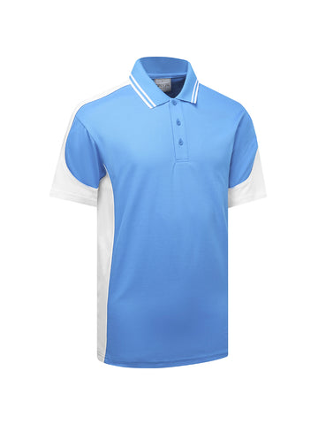 Kids Vertex Polo in Cyan/White