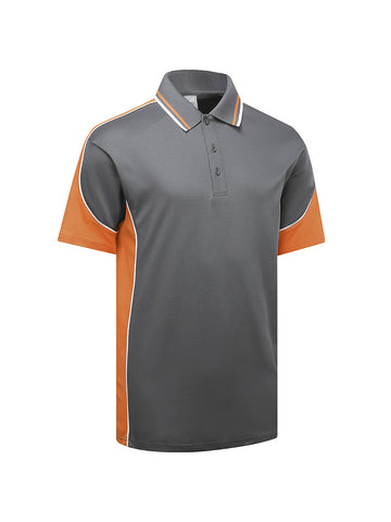 Kids Vertex Polo in Grey/Orange
