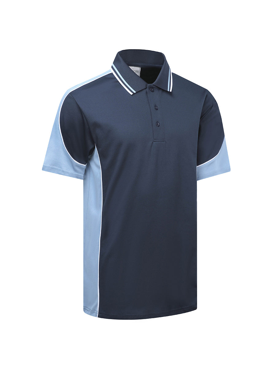 Kids Vertex Polo in Navy/Sky Blue/White