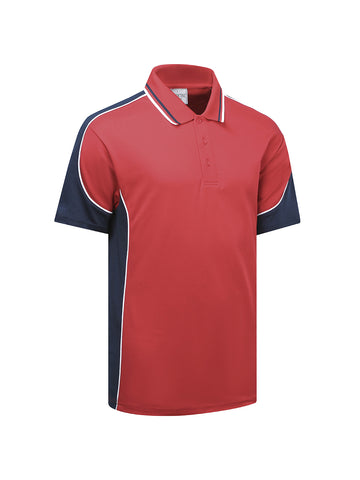 Kids Vertex Polo in Red/Navy/White
