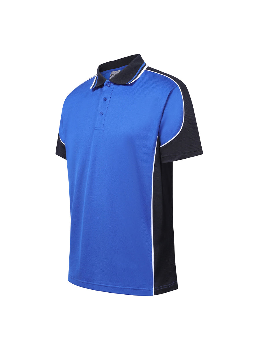 Unisex Adults Vertex Polo in Royal/Black/White