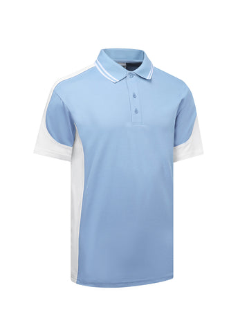 Kids Vertex Polo in Sky Blue/White