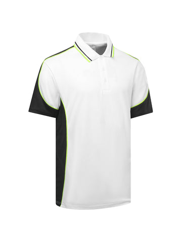 Kids Vertex Polo in White/Black