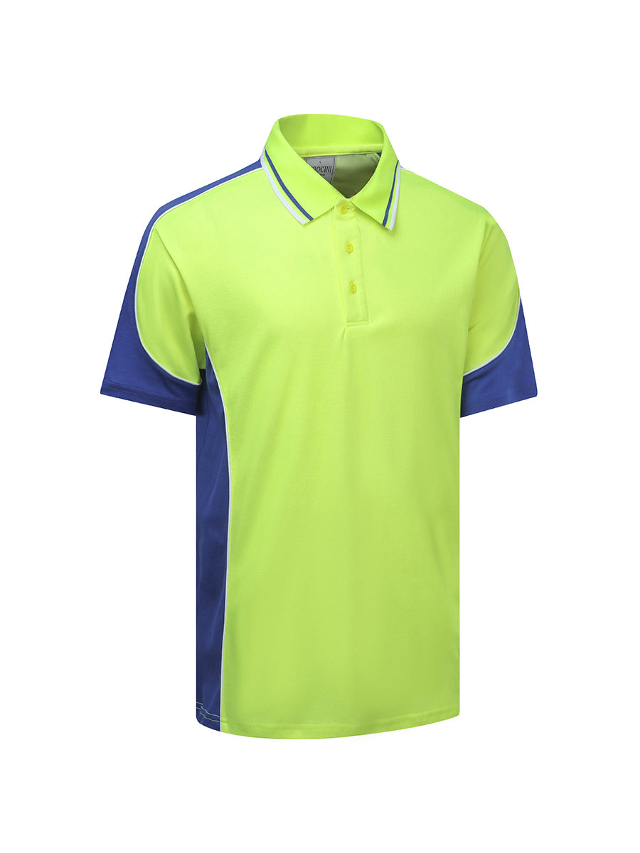 Kids Vertex Polo in Yellow/Royal/White