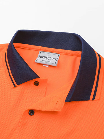 Hi Vis Basic Two Tone Safety Polo detail