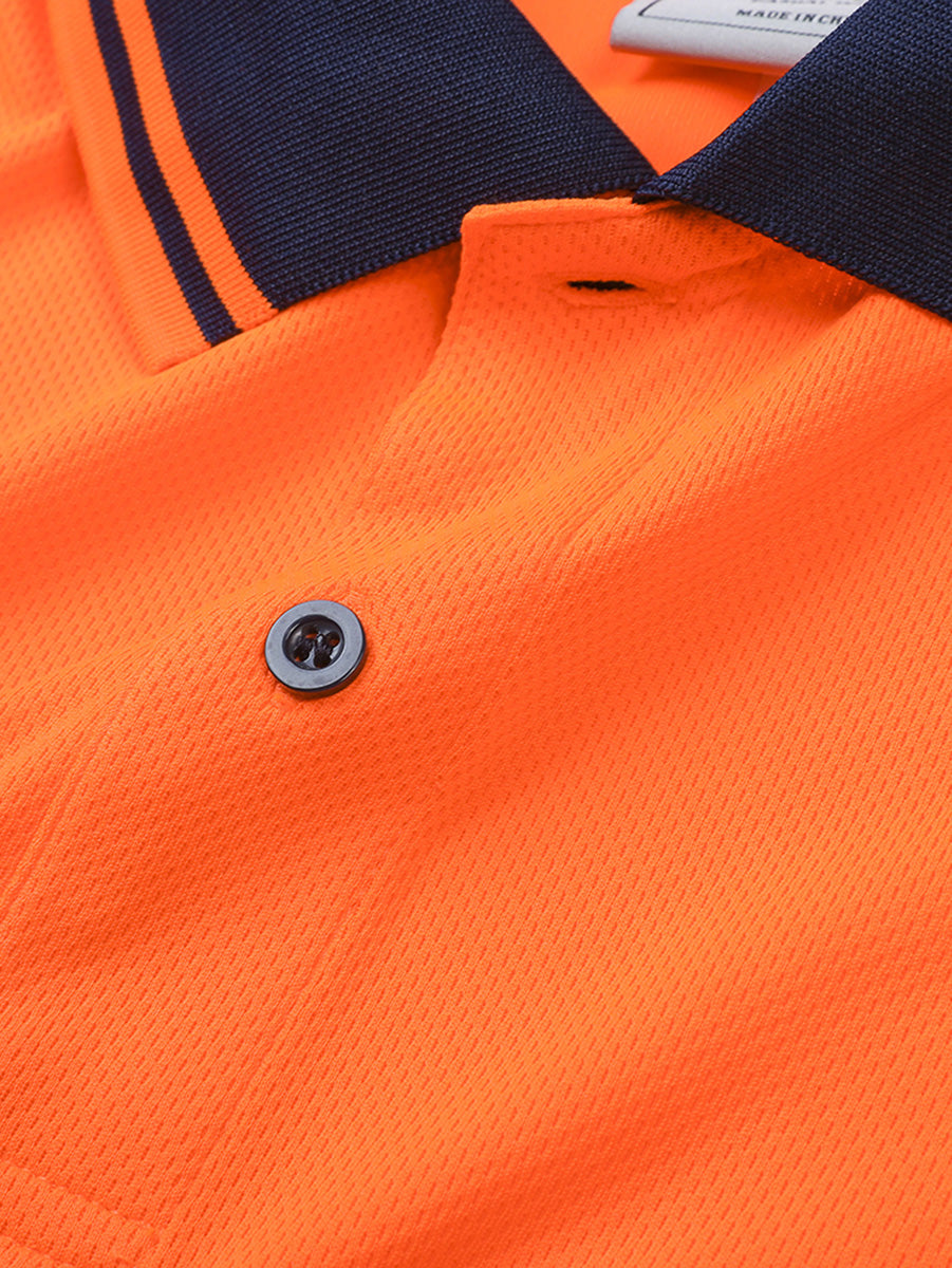 Hi Vis Basic Two Tone Safety Polo detail