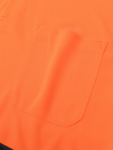 Hi Vis Basic Two Tone Safety Polo detail