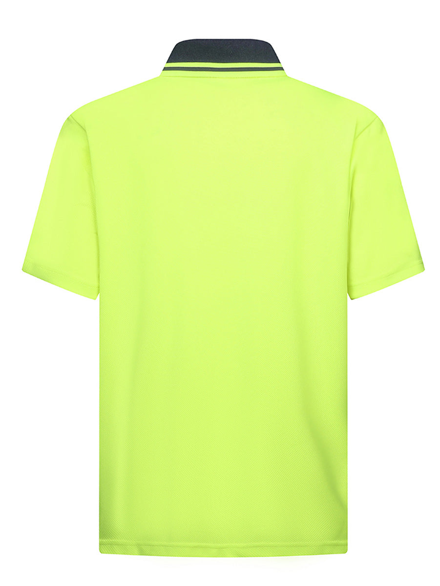 Hi Vis Basic Two Tone Safety Polo detail
