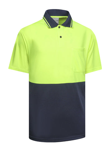 Hi Vis Basic Two Tone Safety Polo detail