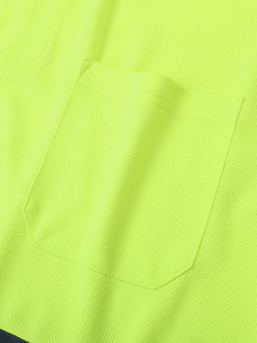 Hi Vis Basic Two Tone Safety Polo detail