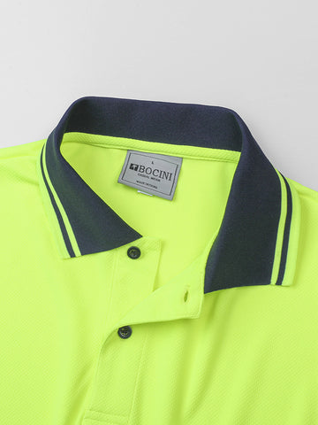 Hi Vis Basic Two Tone Safety Polo detail