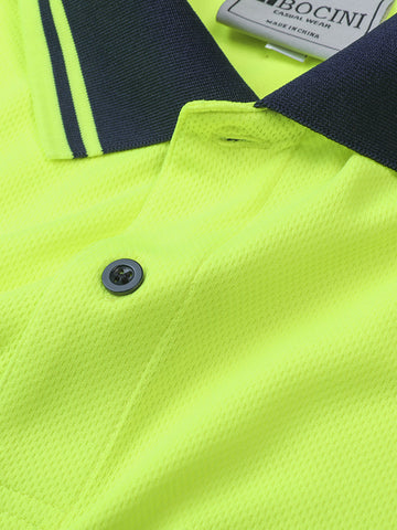 Hi Vis Basic Two Tone Safety Polo detail