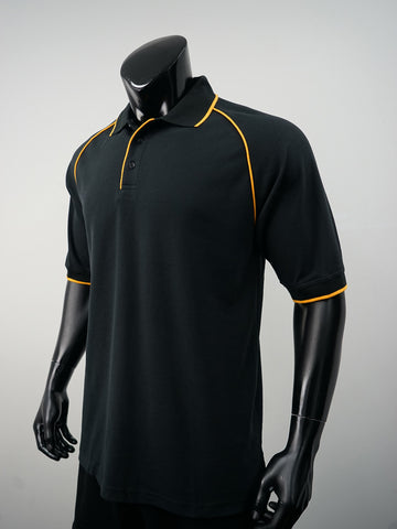 Unisex Adults Raglan Polo detail