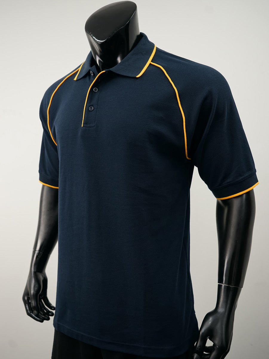 Unisex Adults Raglan Polo detail