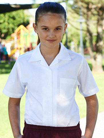 Girls Short Sleeve School Shirt, Bocini