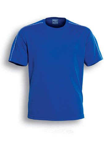 Unisex Adults Round Neck Breezeway Tee Shirt in Royal/White