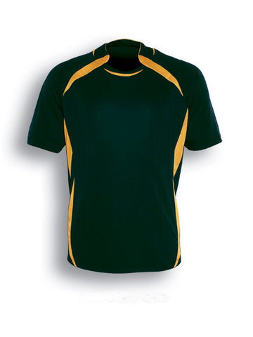 Unisex Adults Sports Jersey in Bottle Green/Gold