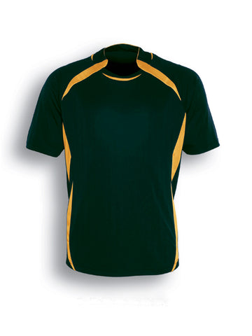 Kids Sports Jersey in Bottle Green/Gold