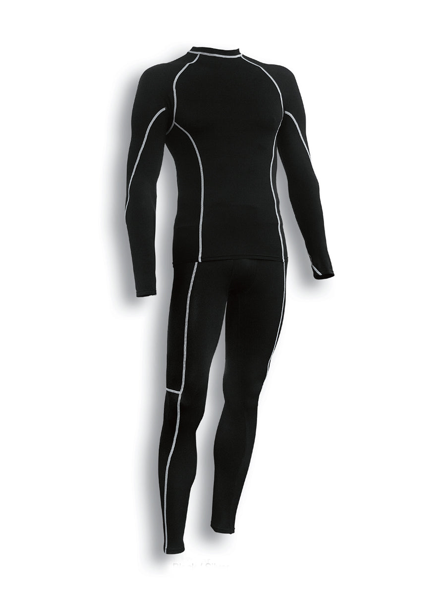 Performance Wear -Ladies/Kids L/S Performance Top in Black/Silver