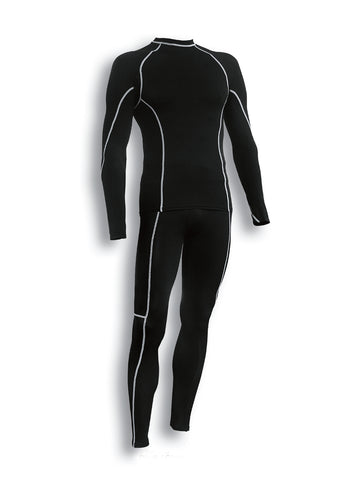 Performance Wear -Ladies/Kids L/S Performance Top in Black/Silver