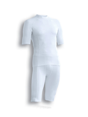 Performance Wear -Mens S/S Performance Top in White/Silver