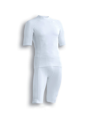 Performance Wear -Ladies/Kids S/S Performance Top in White/Silver