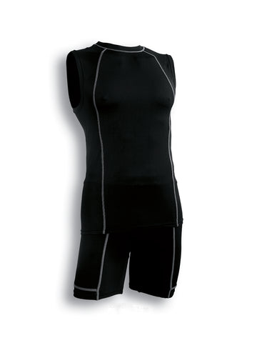Performance Wear -Mens Performance Tank Top in Black/Silver