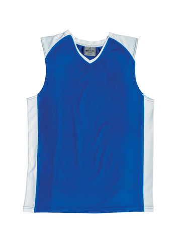 Kids Basketball Singlet in Royal/White