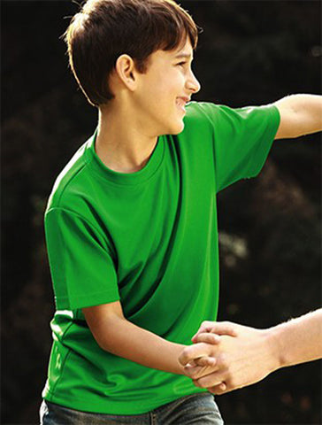 Kids Plain Breezeway Micromesh Tee Shirt, Bocini