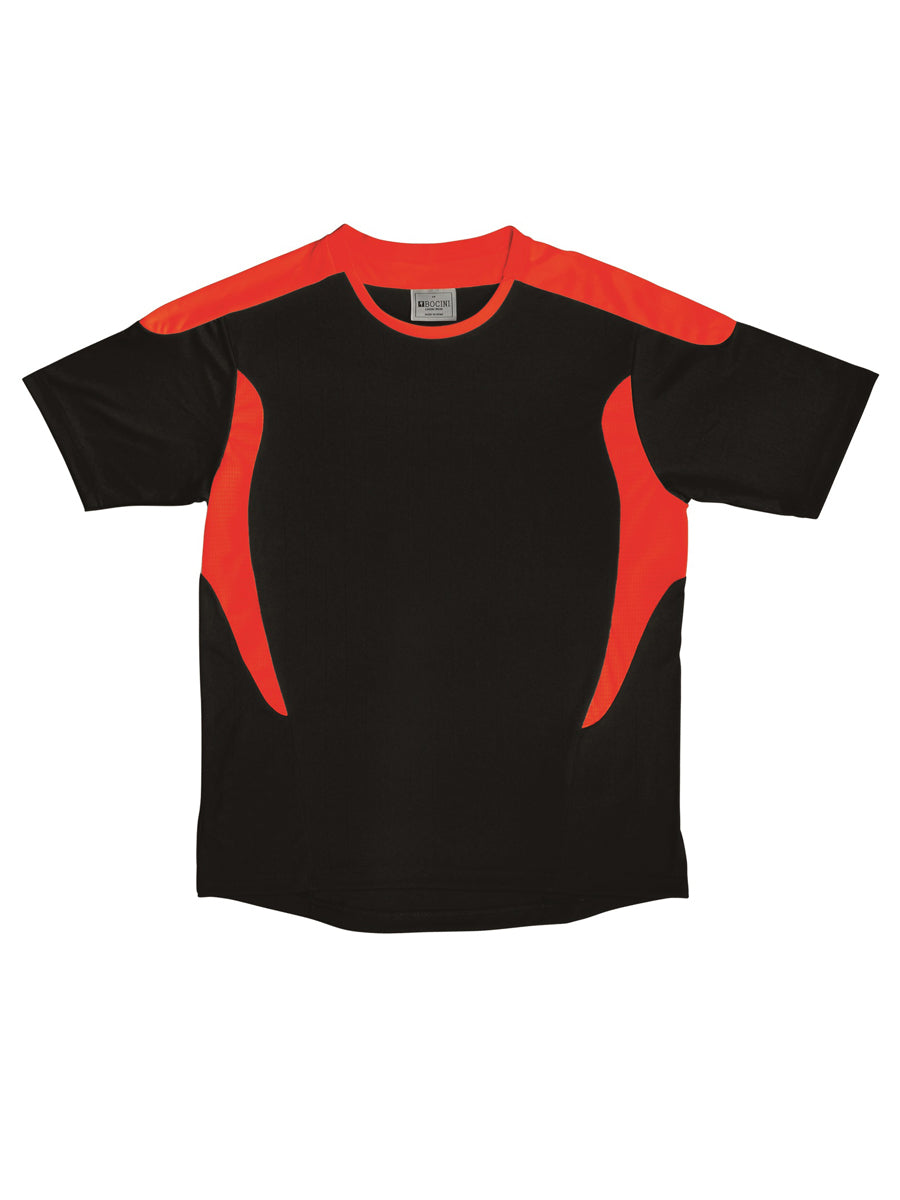 Unisex Adults All Sports Tee Shirt in Black/Red