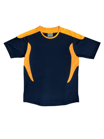 Unisex Adults All Sports Tee Shirt in Navy/Gold