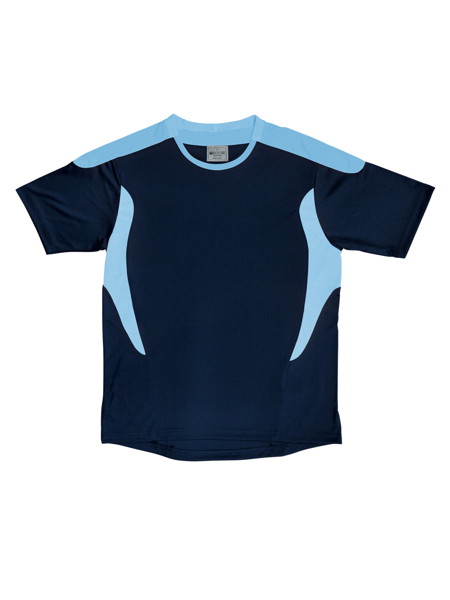 Unisex Adults All Sports Tee Shirt in Navy/Sky Blue