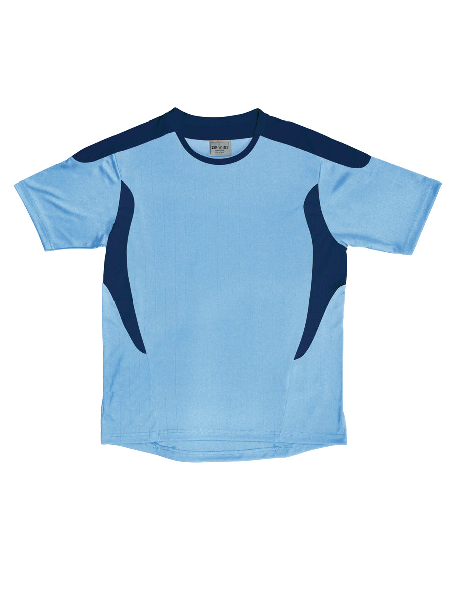Unisex Adults All Sports Tee Shirt in Sky Blue/Navy