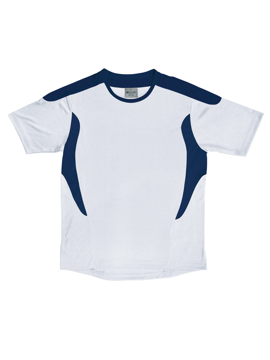 Unisex Adults All Sports Tee Shirt in White/Navy