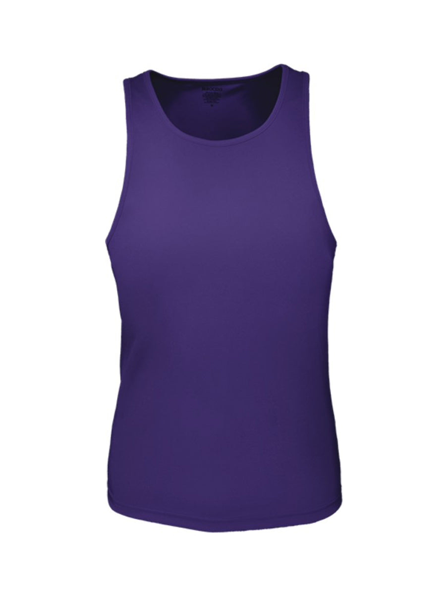 Mens Brushed Action Back Singlet in Purple
