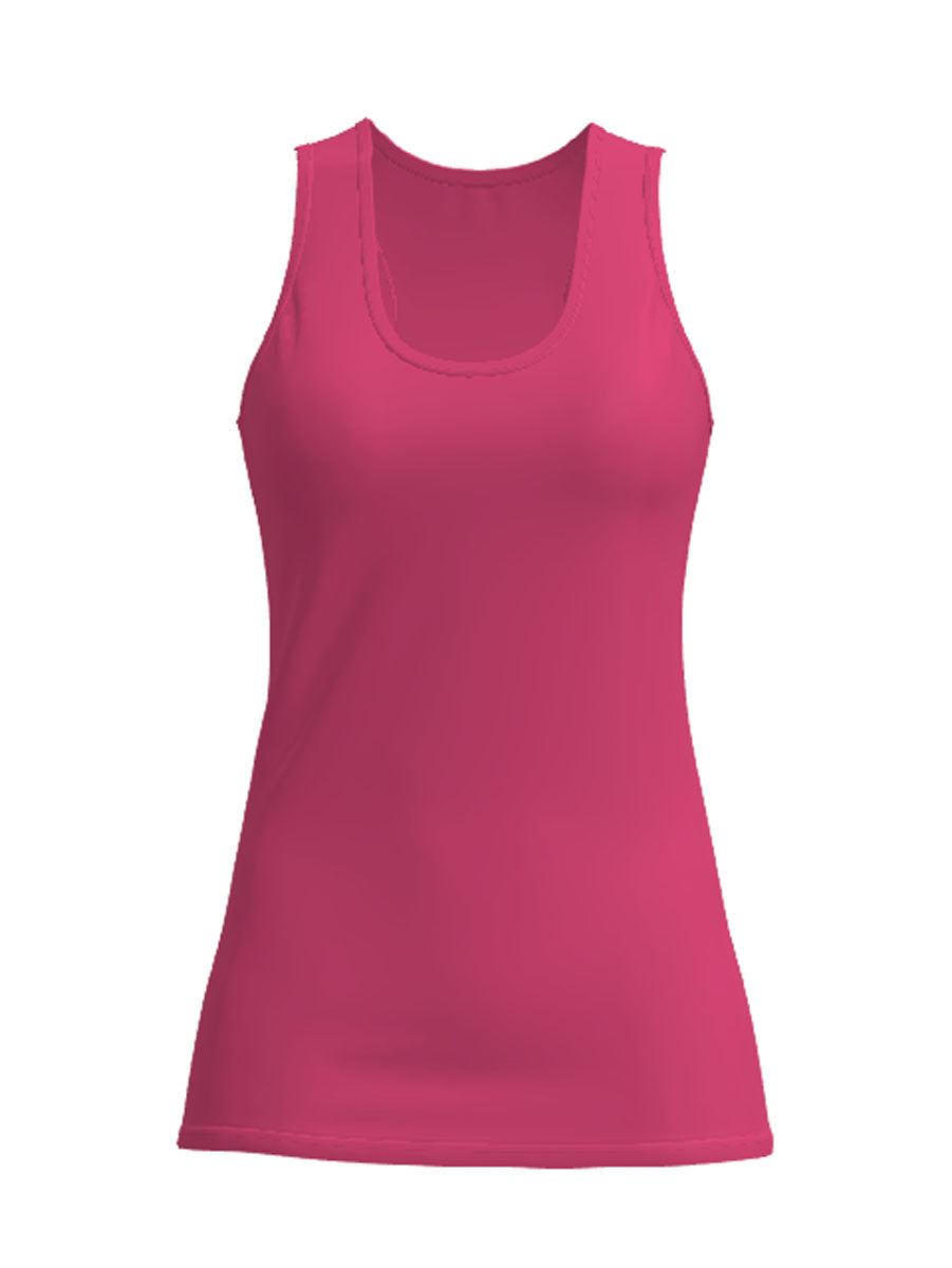 Ladies Brushed Action Back Singlet detail