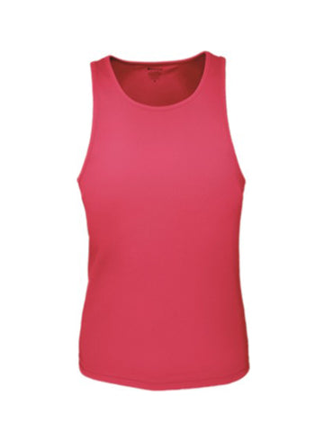 Ladies Brushed Action Back Singlet in Magenta