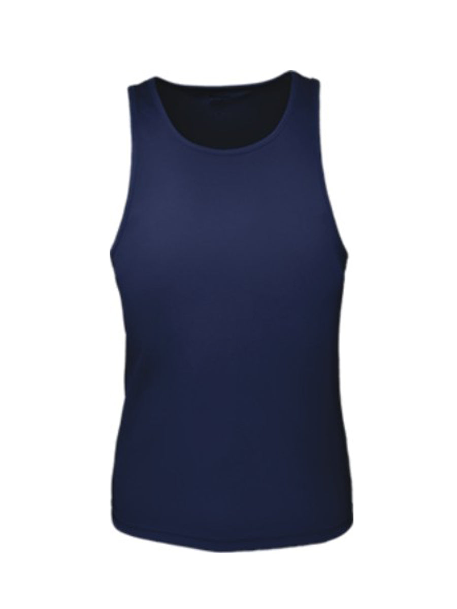 Ladies Brushed Action Back Singlet in Navy