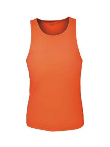 Ladies Brushed Action Back Singlet in Orange