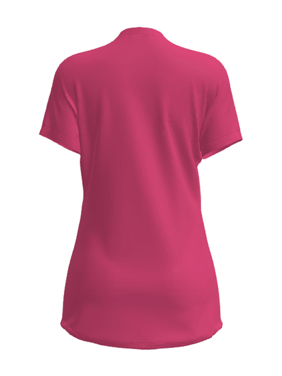 Ladies Brushed V-Neck Tee Shirt detail