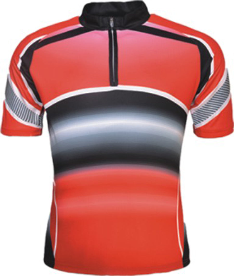 Unisex Adults Cycling Jersey in Red/Black/White