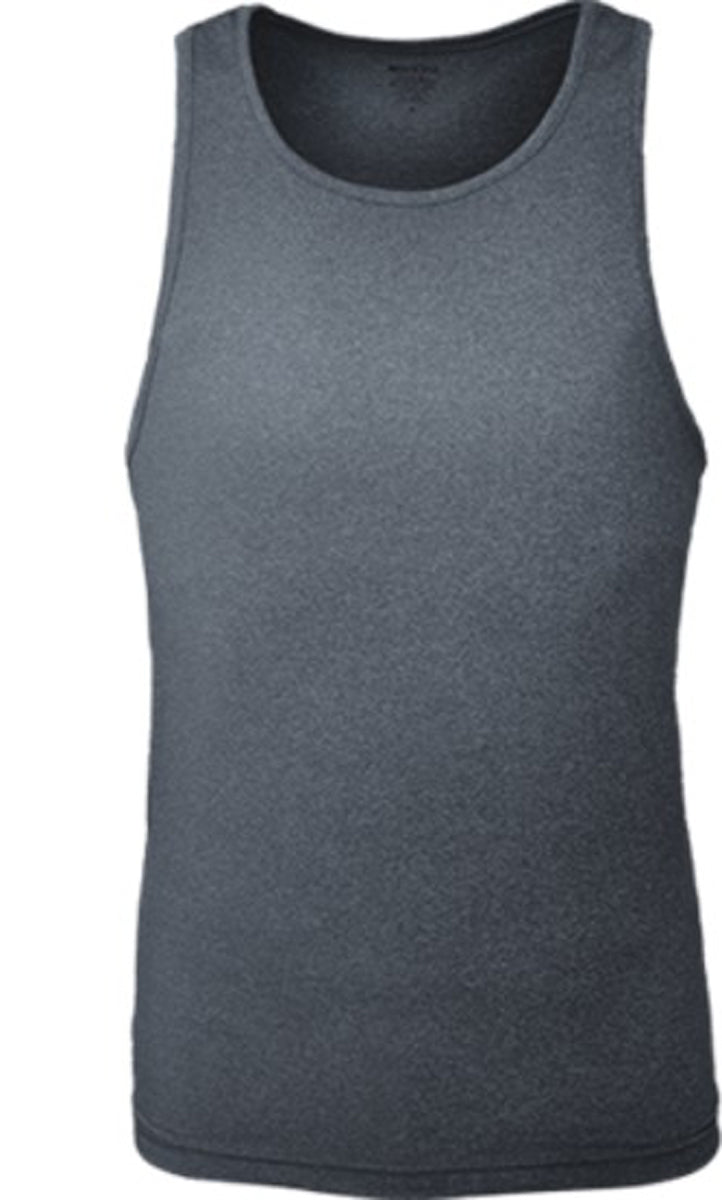 Mens Athletics Singlet in Charcoal Marle